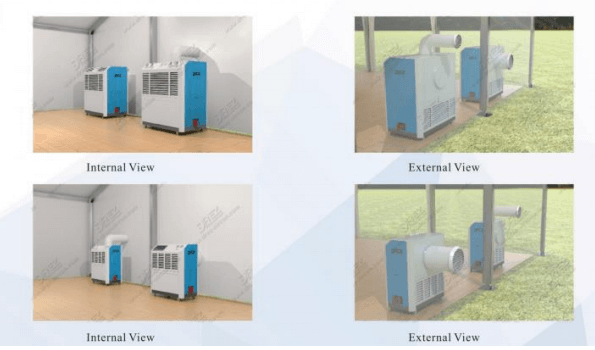 Anticorrosieve Draagbare TentAirconditioner die & voor Openluchthuwelijkstent koelen verwarmen